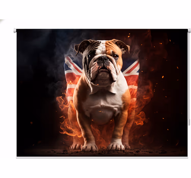 Teenage blind british bulldog ablaze - TenStickers