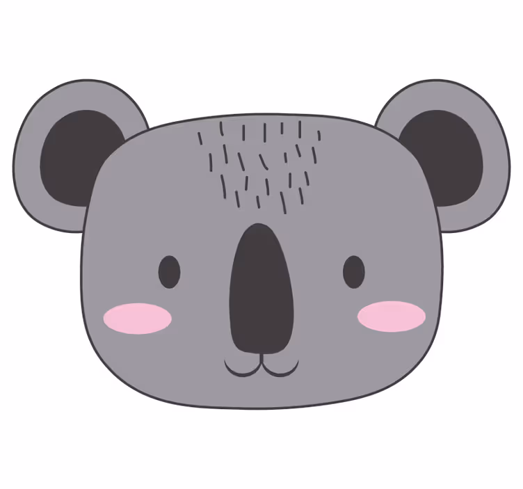 Fun blind koala face vinyl curtain - TenStickers