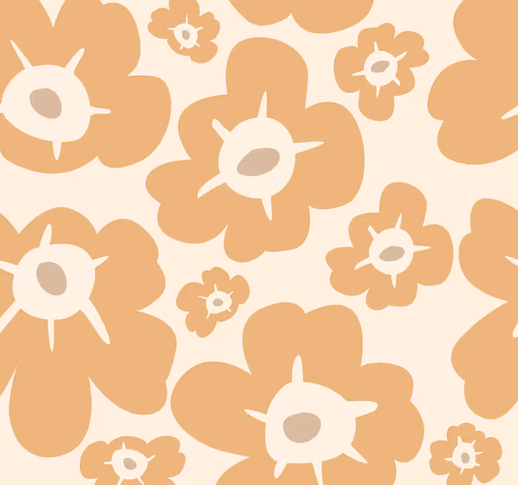 Blind master bedroom beige poppies design - TenStickers