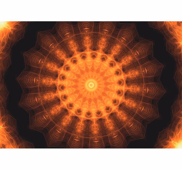 Zen blind mandala sunrise painting - TenStickers