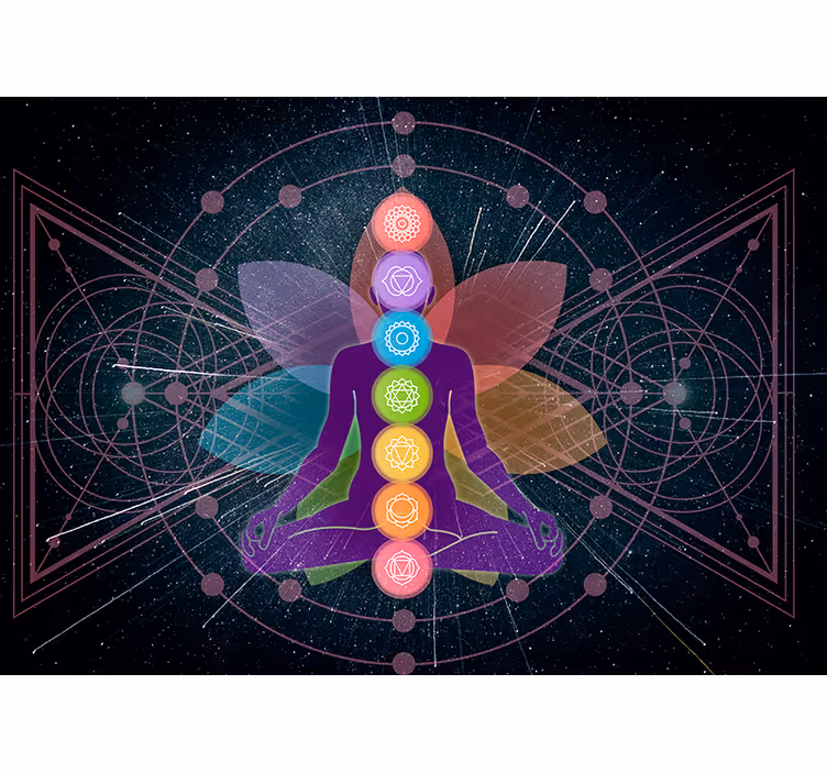 Zen blind mystic chakra figure - TenStickers