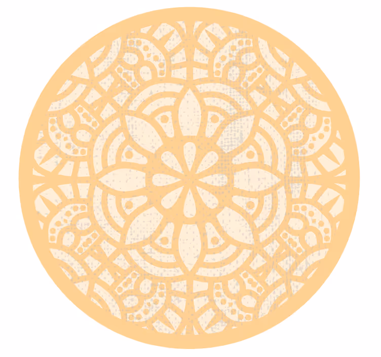Brown blind beige circle vinyl rug - TenStickers