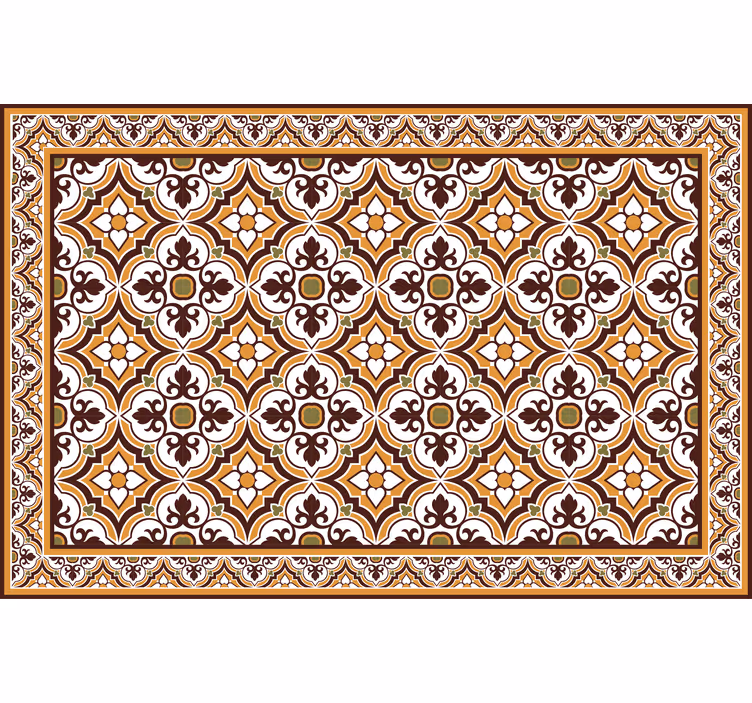 Brown blind with brown and green plant pattern - TenStickers
