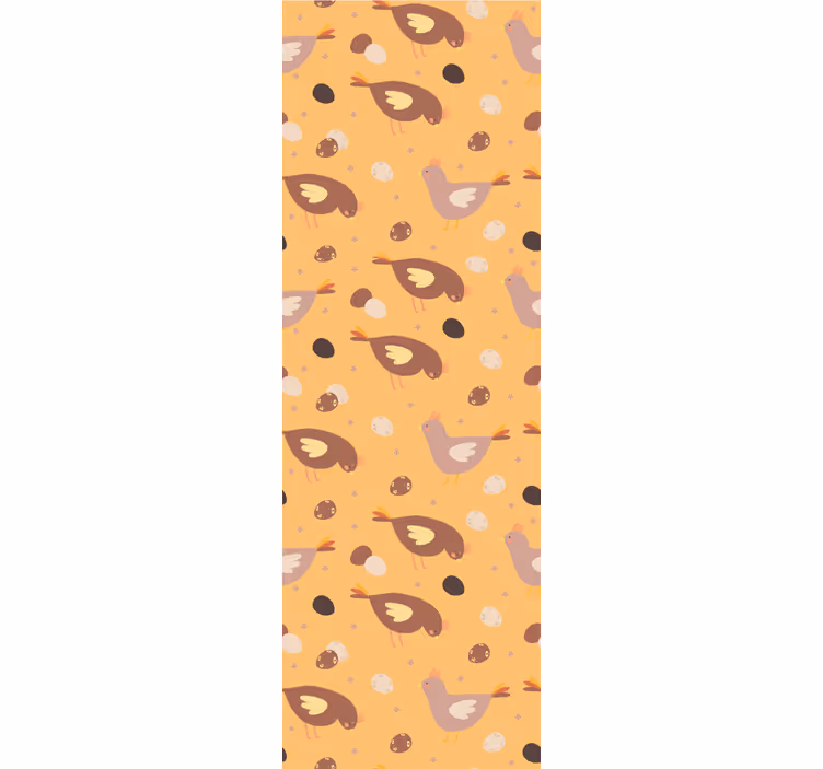 Orange blind with orange chick pattern - TenStickers