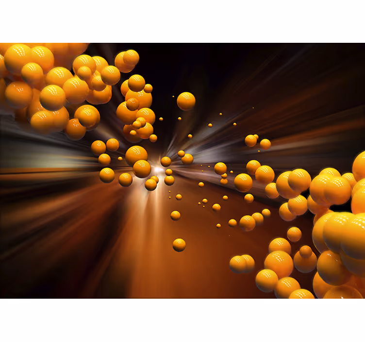Orange blind vibrant spherical burst - TenStickers