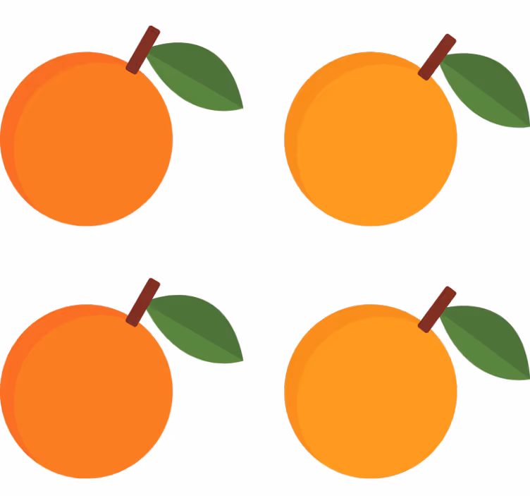 Orange blind elegant oranges stickers pack - TenStickers