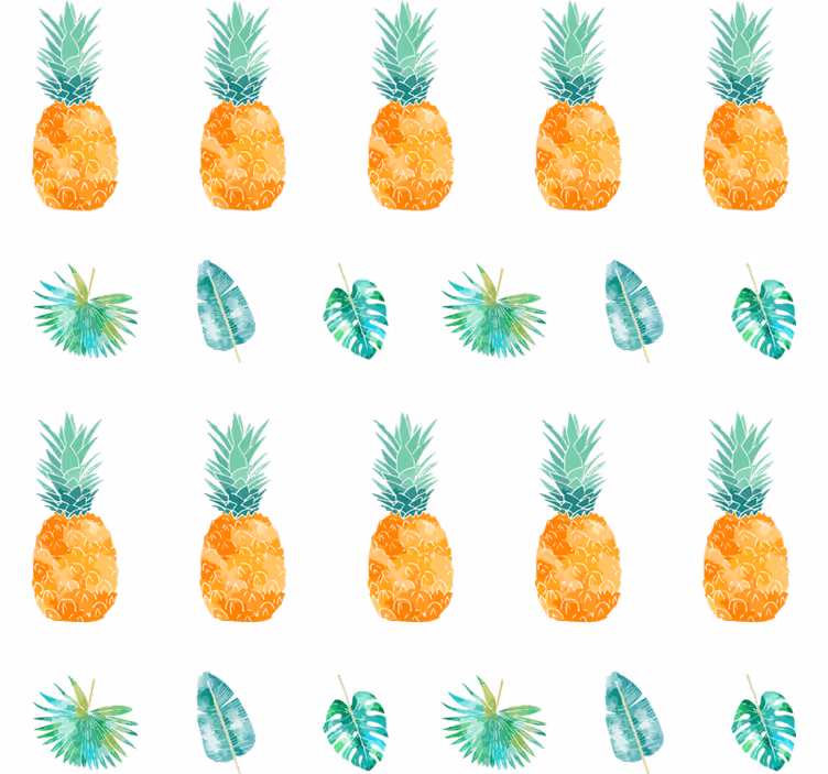 Orange blind pineapple patterns - TenStickers