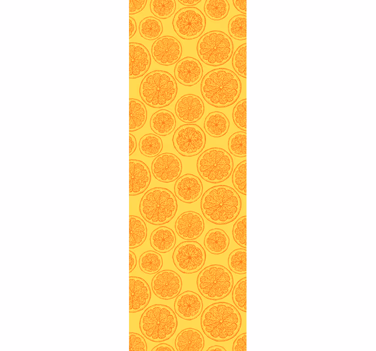 Orange blind with hand-drawn orange pattern - TenStickers