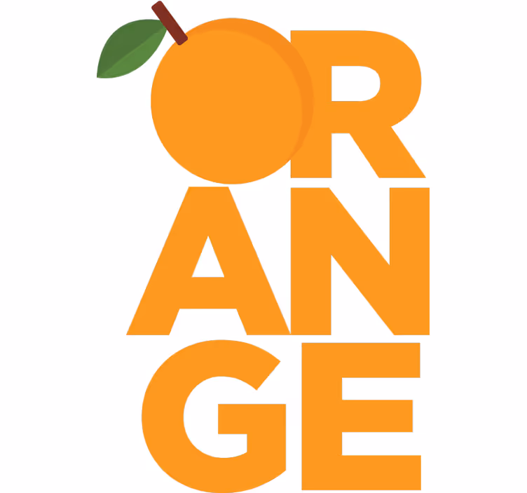 Orange blind sticker in vibrant orange color - TenStickers