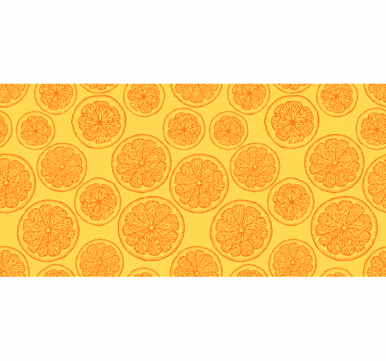Orange blind with hand-drawn pattern design - TenStickers