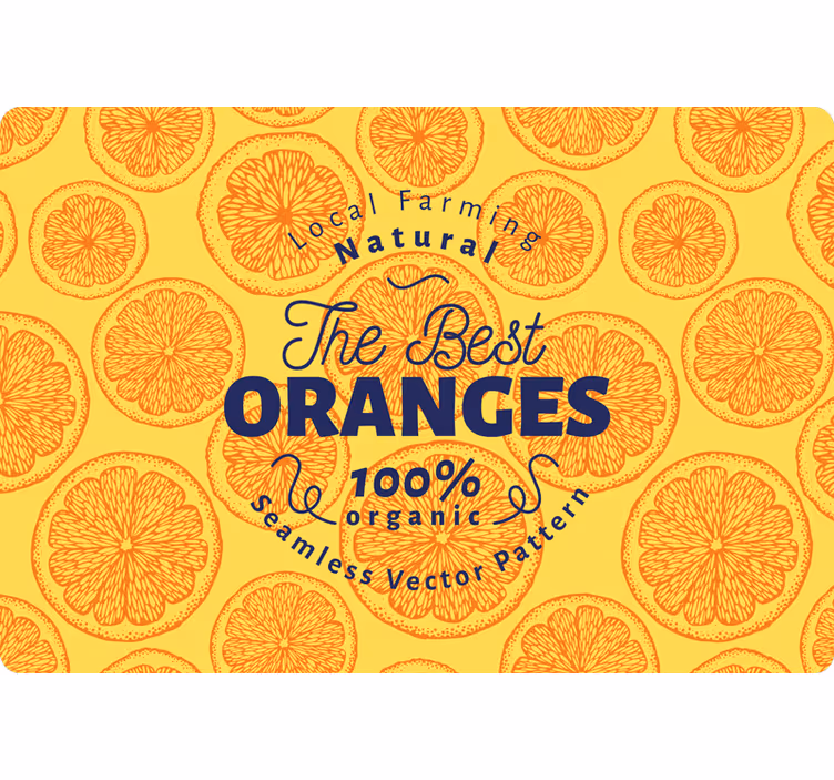 Orange blind with hand-drawn pattern laptop - TenStickers