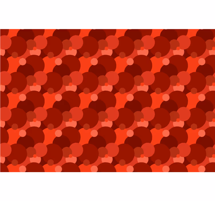 Blind red modern circles pattern - TenStickers