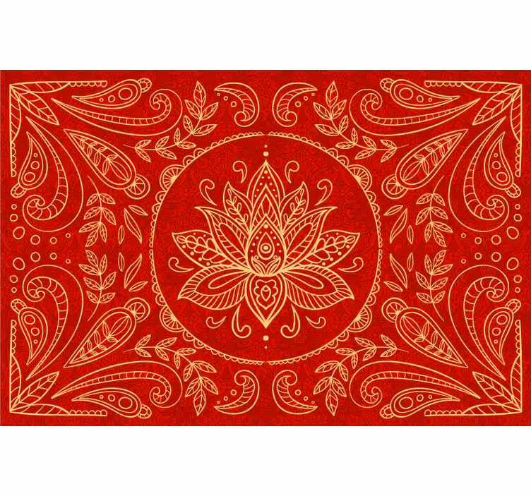 Blind red vintage mandala design - TenStickers