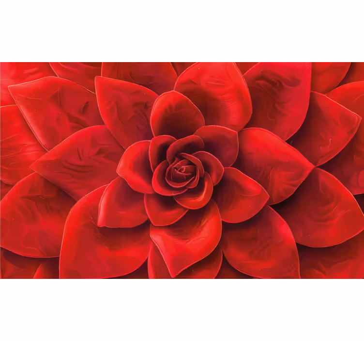 Blind red floral petal design - TenStickers