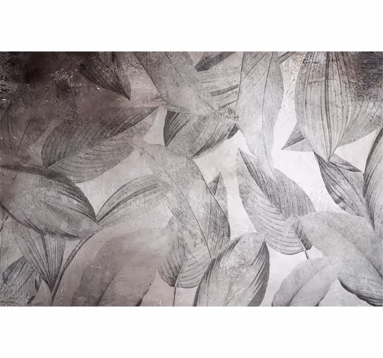 Blind outdoor grey leaf pattern - TenStickers