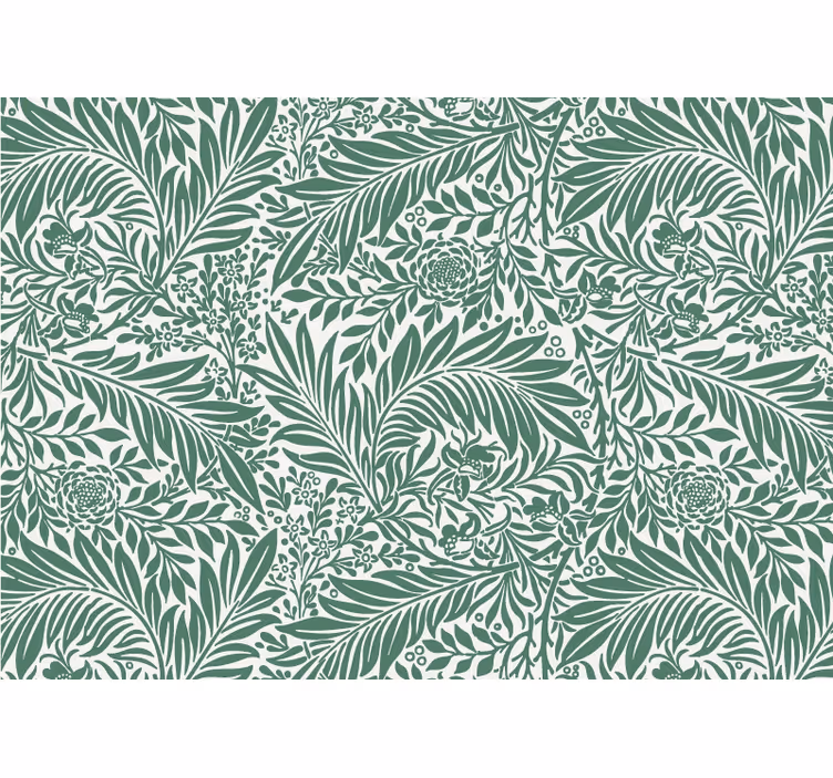 Blind outdoor with thin green leaf design - TenStickers