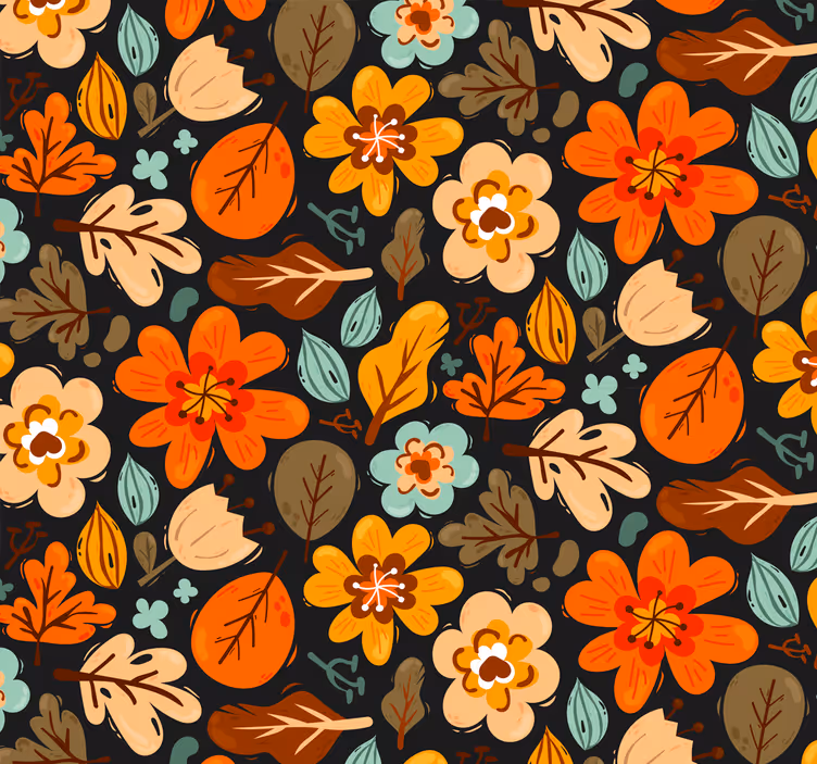 Blind outdoor elegant orange blossoms - TenStickers
