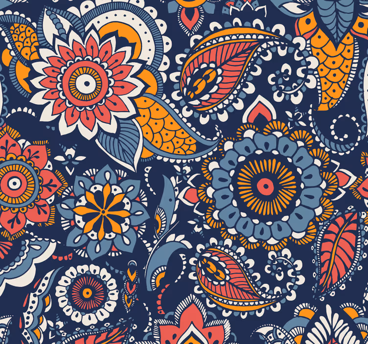 Blind outdoor ethnic blue design - TenStickers