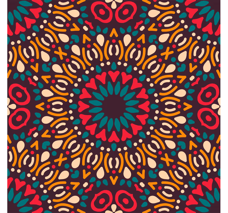 Blind outdoor colourful mandala design - TenStickers