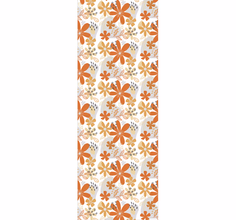 Blind outdoor floral orange design - TenStickers