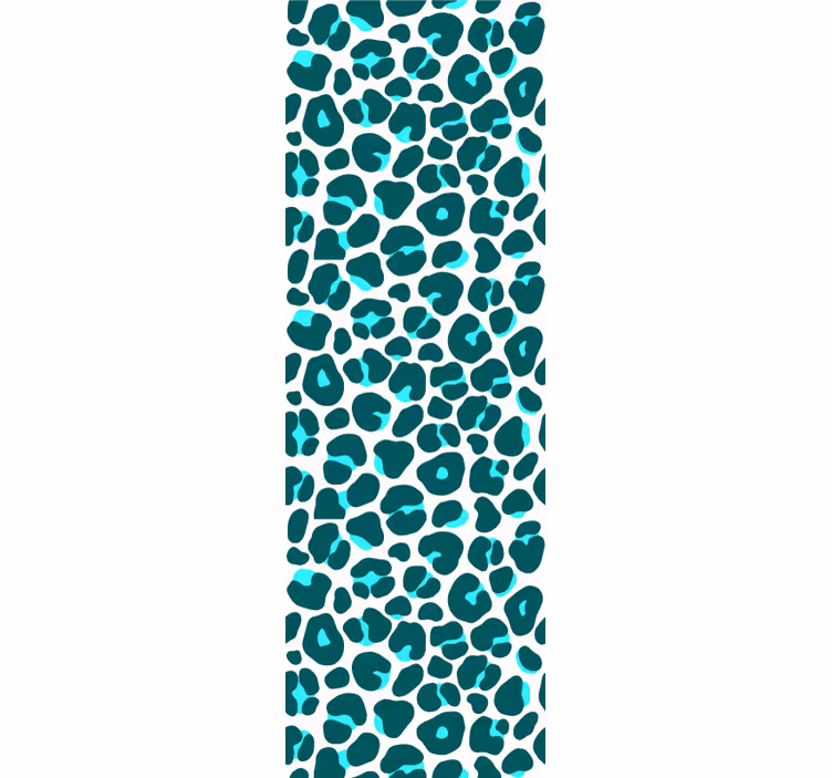 Teenage blind blue and black neon leopard print - TenStickers
