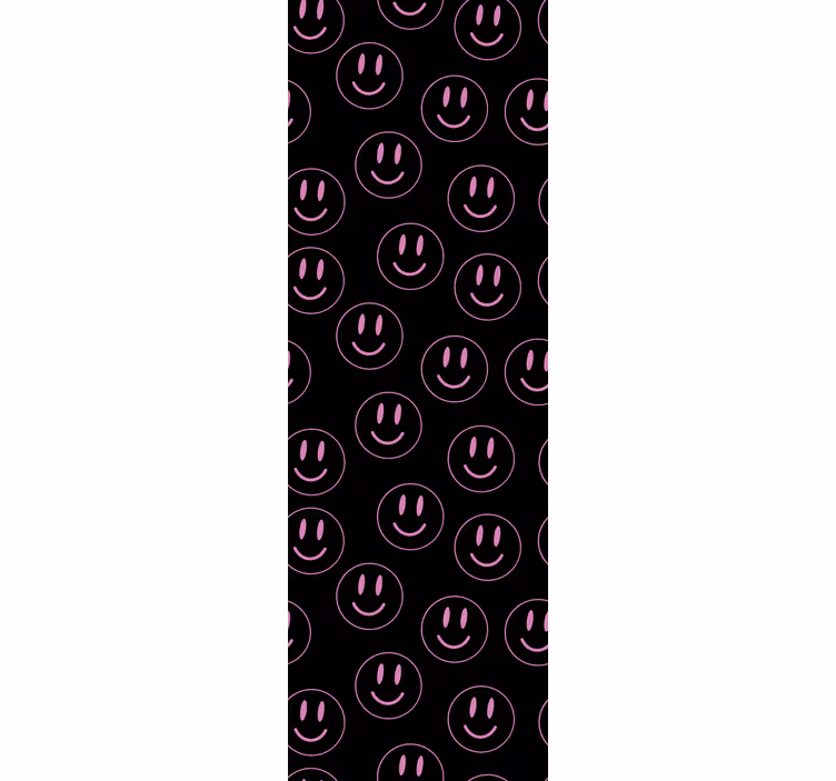 Teenage blind with white and purple smiley faces - TenStickers