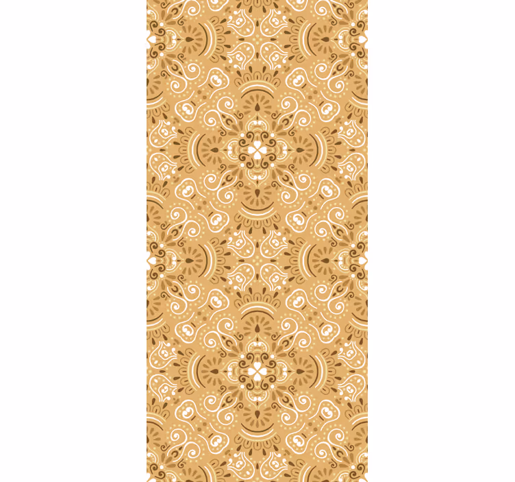 Teenage blind in vintage beige ornamental pattern - TenStickers