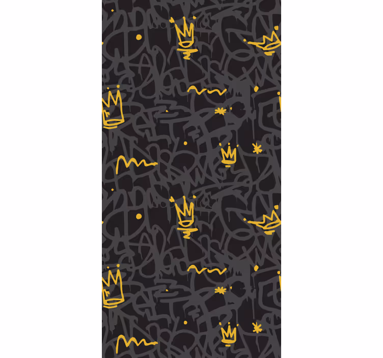 Teenage blind black and gold graffiti crown - TenStickers