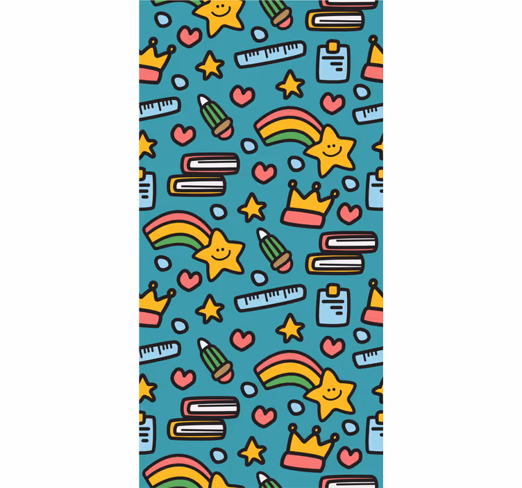 Teenage blind with adorable kids pattern - TenStickers