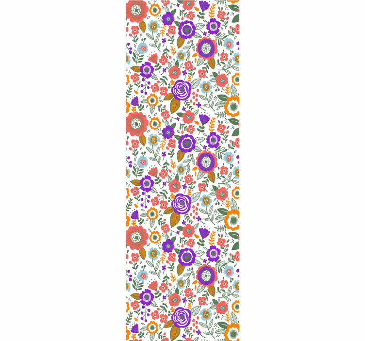 Teenage blind with vibrant beautiful flowers - TenStickers