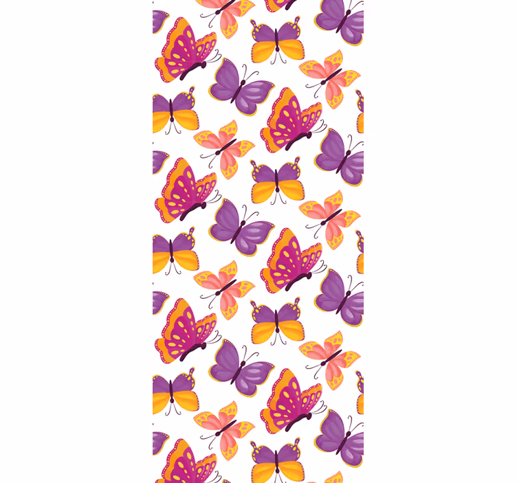 Teenage blind in yellow and pink butterfly pattern - TenStickers