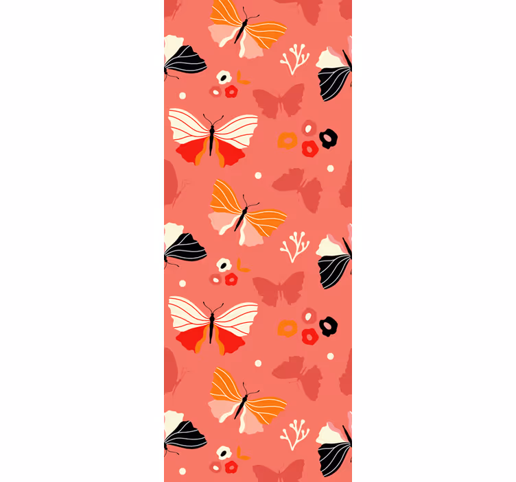 Teenage blind with lovely pink butterfly design - TenStickers