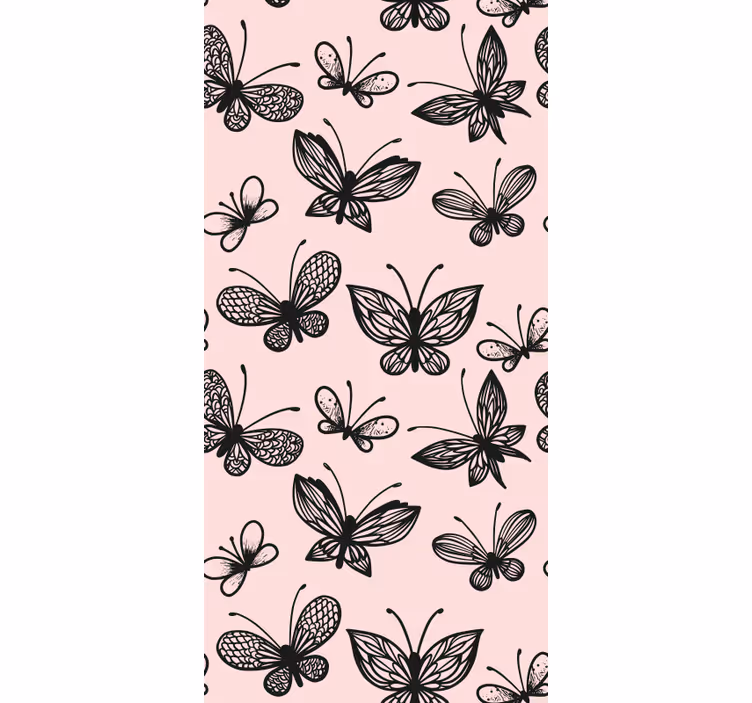 Teenage blind in black little butterfly pattern - TenStickers