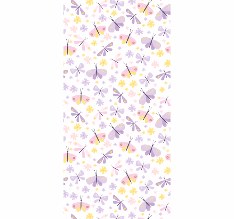 Teenage blind in purple painted butterfly pattern - TenStickers