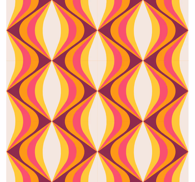 Classic blind retro orange wave - TenStickers