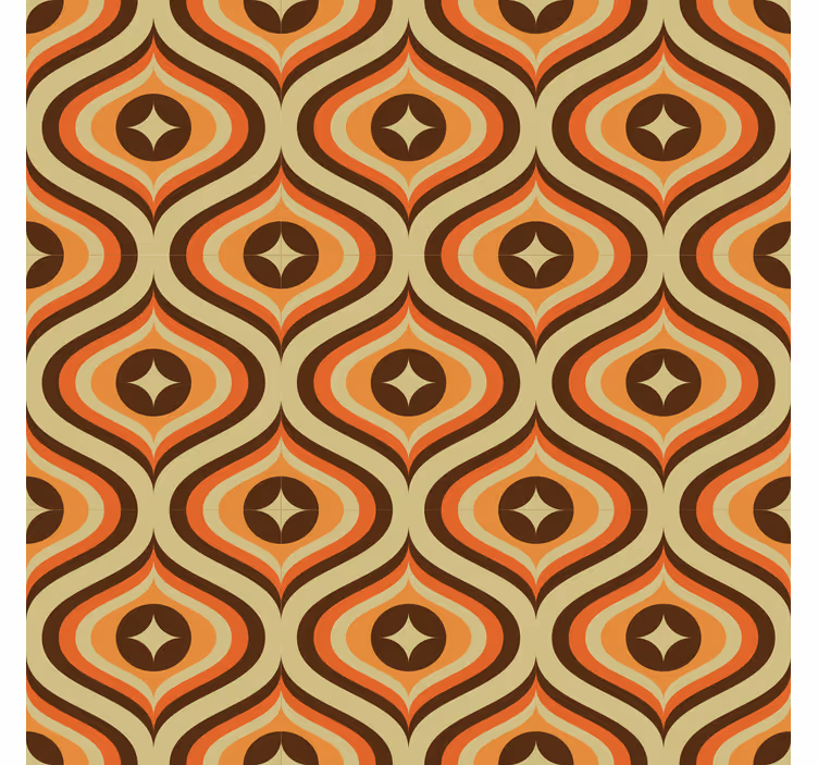 Classic blind in retro orange and brown - TenStickers