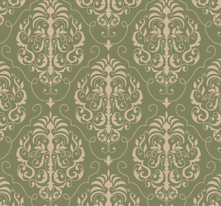 Classic blind floral wallpaper design - TenStickers