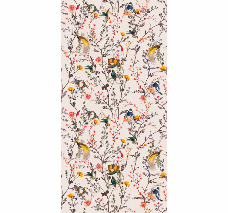 Classic blind with natural floral design - TenStickers