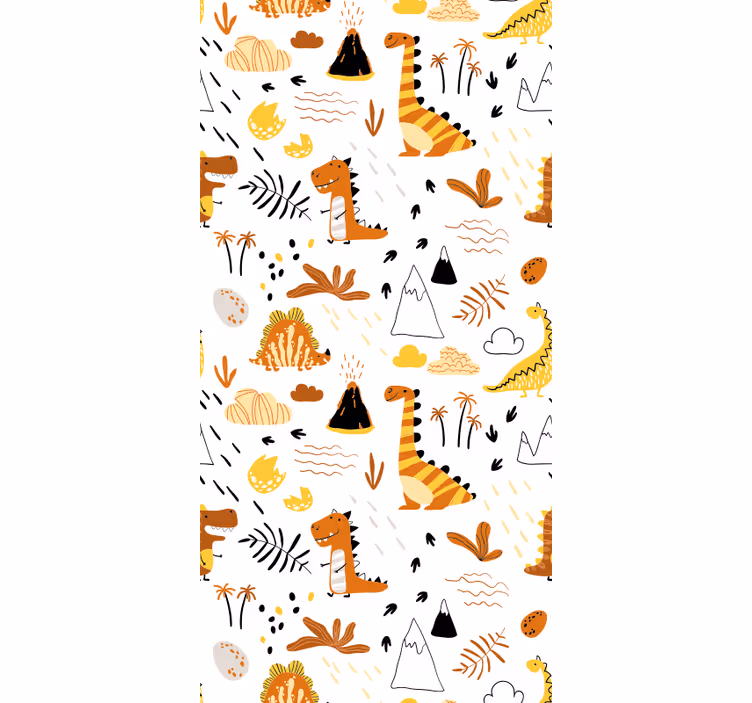 Roller blind nursery dinosaurs and volcano pattern - TenStickers