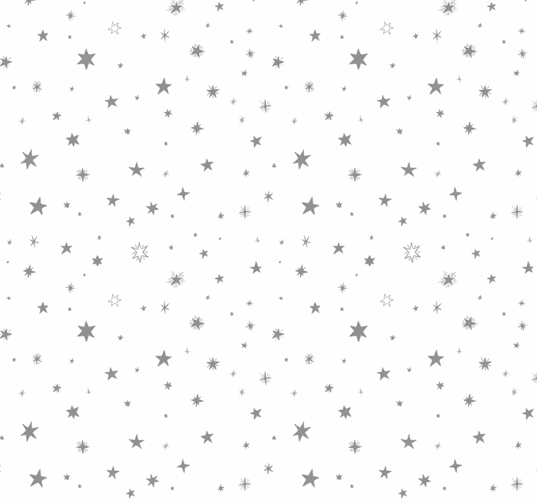 Roller blind nursery gray background with white stars - TenStickers