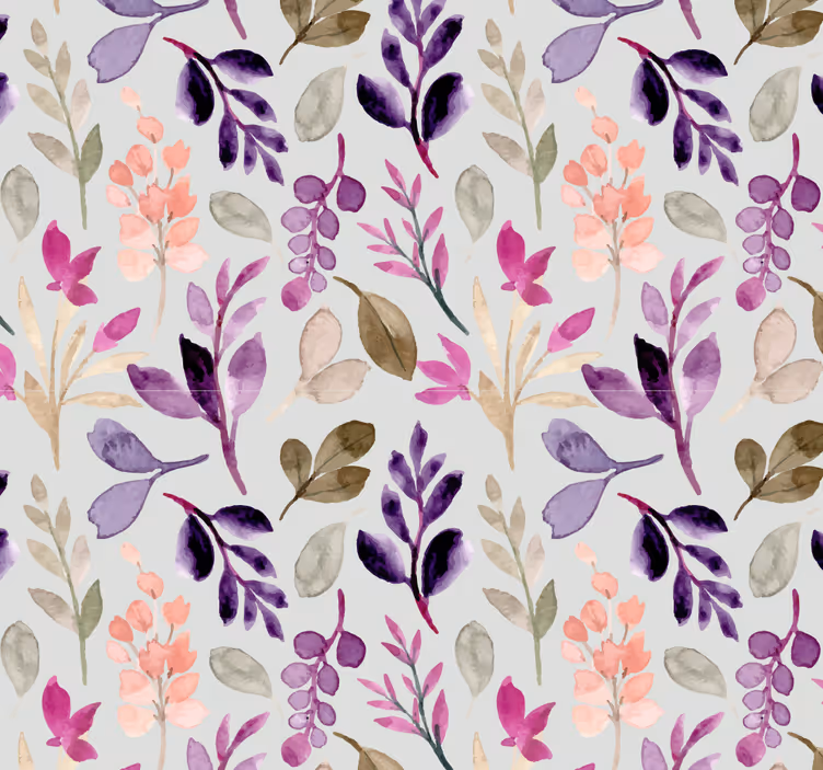 Roller blind nursery in floral soft colors - TenStickers