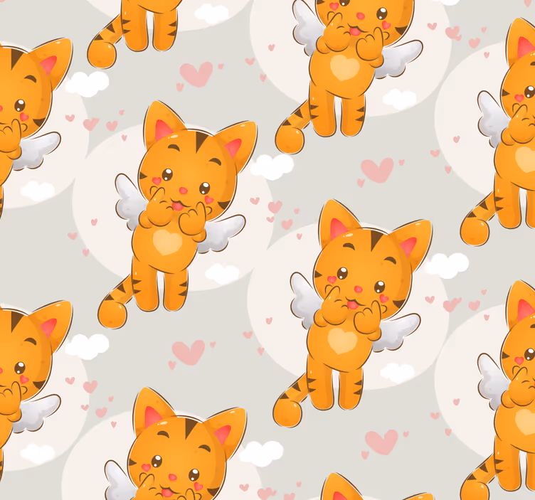 Roller blind nursery with adorable kittens flying - TenStickers