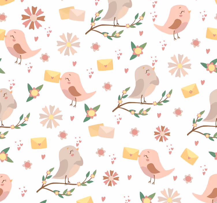 Roller blind nursery little birds on branches - TenStickers
