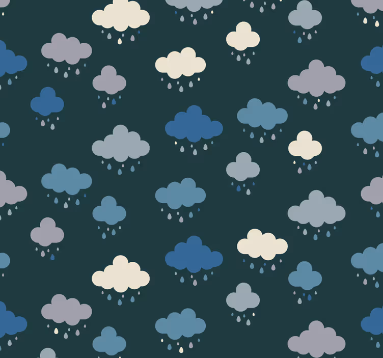 Roller blind nursery blue sky with clouds - TenStickers