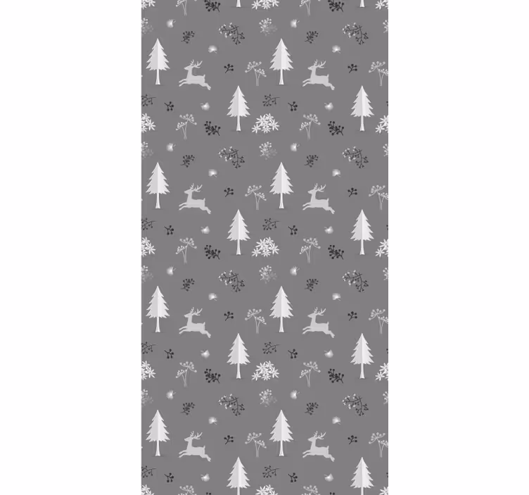 Roller blind nursery grey stags - TenStickers