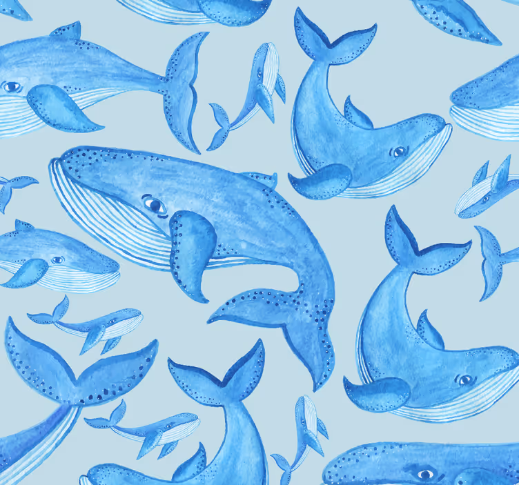 Roller blind nursery whales in order - TenStickers