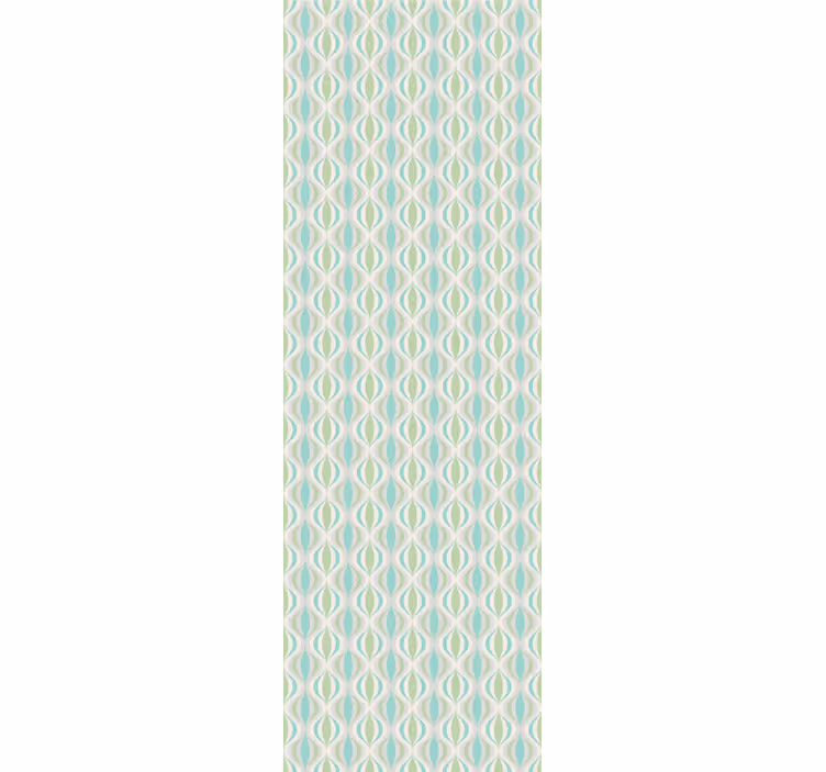 Hallway blind in light colors 70s pattern - TenStickers