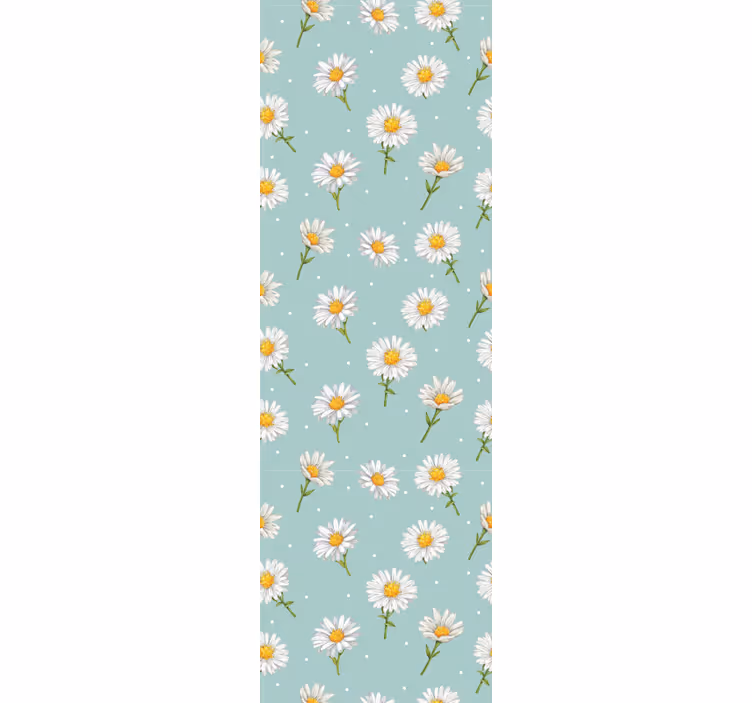 Hallway blind with daisy flower pattern - TenStickers