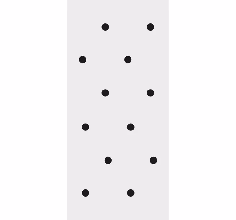 Hallway blind in nordic style black dots - TenStickers