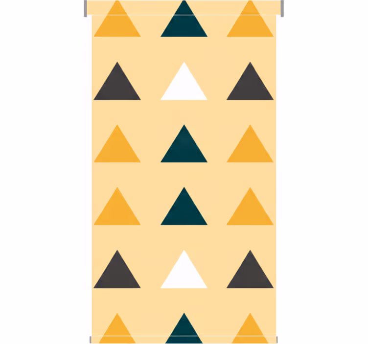 Hallway blind with colored triangles geometric - TenStickers